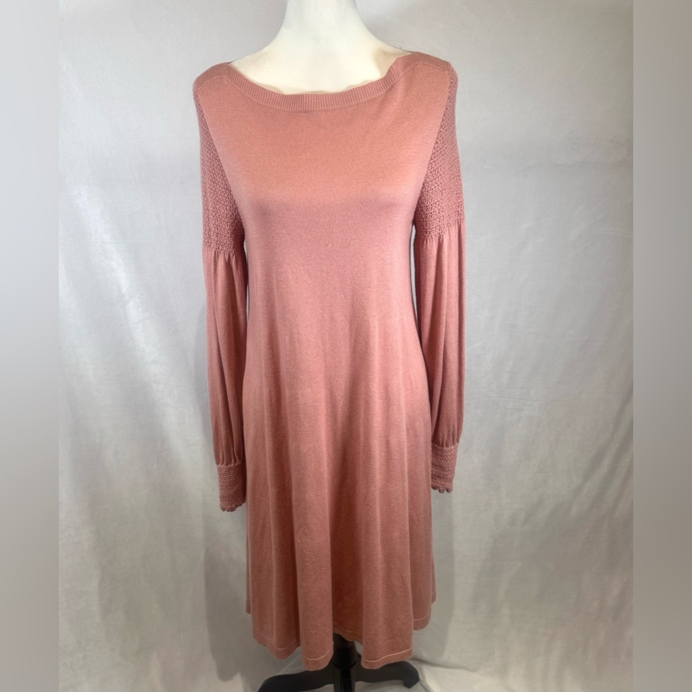 Ann Taylor Blush Long Sleeve Dress